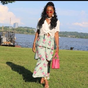 Layered Floral Pants